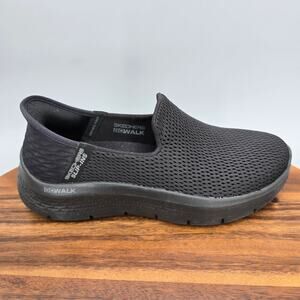 Skechers Slip-ins Shoes Womens 5 Wide Black Go Walk Hands Free Walking Sneakers